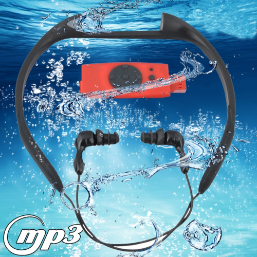 8GB Waterproof IPX8 Swimming Surfing SPA Music Sports MP3 Player with FM Radio (FS-5), Red